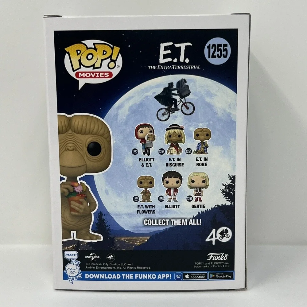 Funko Pop! Movies: E.T. And Elliot - E.T with flowers #1255 and Elliot #1256 NIB - Picture 16 of 16
